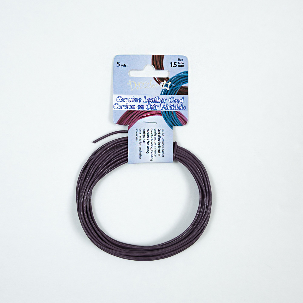 Dazzle-It Violet Genuine Leather Cord – 1.5mm Dazzle-It Violet Genuine Leather Cord – 1.5mm