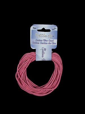Dazzle-It Neon Pink Cotton Wax Cord – 2mm Dazzle-It Neon Pink Cotton Wax Cord – 2mm