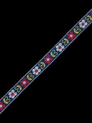 Red and Blue Floral German Jacquard Ribbon – 0.5″ Red and Blue Floral German Jacquard Ribbon – 0.5″