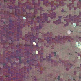 Mesh with Circle Paillette Sequins – Pink on White Mesh with Circle Paillette Sequins – Pink on White