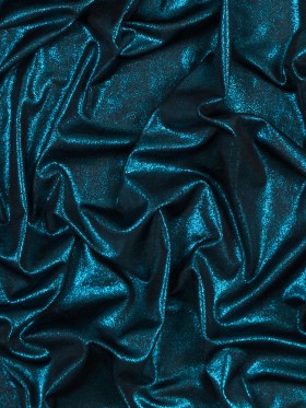 Metallic Teal All-Over Foil Knit Metallic Teal All-Over Foil Knit