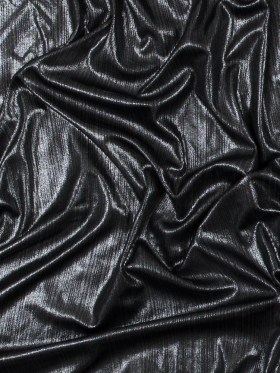 Textured All-Over Foil Knit – Metallic Silver – Lizabet Collection Textured All-Over Foil Knit – Metallic Silver – Lizabet Collection