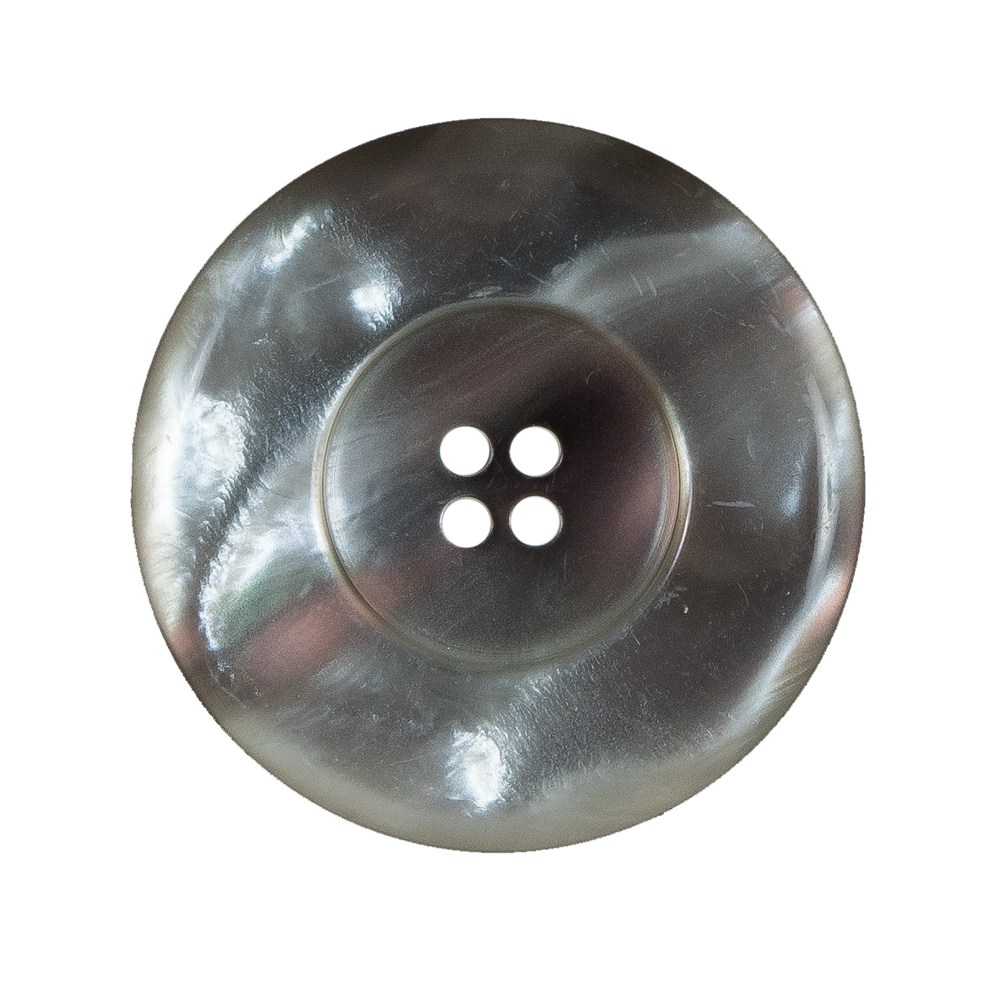 Gray and Orange Iridescent Plastic Button – 44L/28mm Gray and Orange Iridescent Plastic Button – 44L/28mm