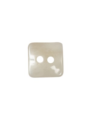 Tofu and White Swirl Semi-Translucent Two-Hole Square Plastic Button – 24L/15mm Tofu and White Swirl Semi-Translucent Two-Hole Square Plastic Button – 24L/15mm