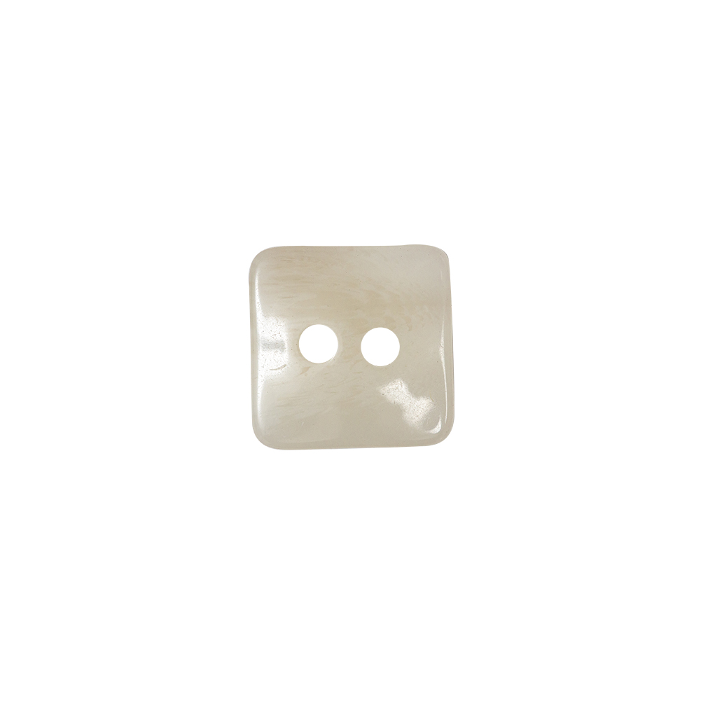 Tofu and White Swirl Semi-Translucent Two-Hole Square Plastic Button – 24L/15mm Tofu and White Swirl Semi-Translucent Two-Hole Square Plastic Button – 24L/15mm