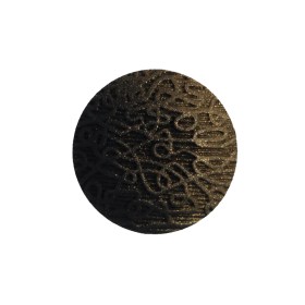 Italian Black and Gold Etched Ombre Button – 36L/23mm Italian Black and Gold Etched Ombre Button – 36L/23mm