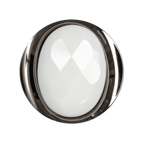 White and Gunmetal 2-Piece Faceted Shank Back Button – 44L/28mm White and Gunmetal 2-Piece Faceted Shank Back Button – 44L/28mm