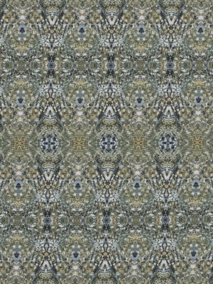 Italian Olivine Kaleidoscopic Digitally Printed Stretch Polyester Italian Olivine Kaleidoscopic Digitally Printed Stretch Polyester