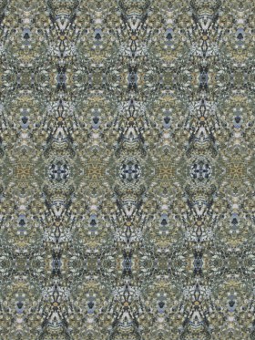 Italian Olivine Kaleidoscopic Digitally Printed Stretch Polyester Italian Olivine Kaleidoscopic Digitally Printed Stretch Polyester