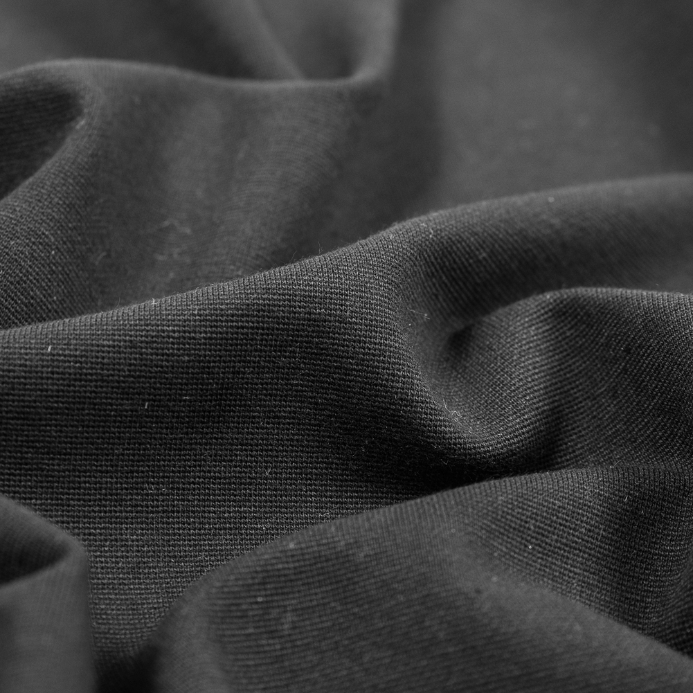 Black Knit Cotton Pique Black Knit Cotton Pique