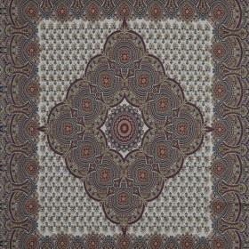 Italian Beige Paisley Square Paneled Print Italian Beige Paisley Square Paneled Print