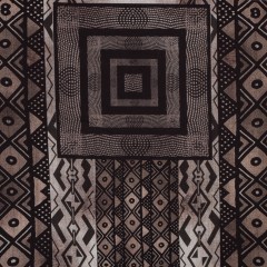 Brown and Black Geometric Printed Polyester Panel Brown and Black Geometric Printed Polyester Panel