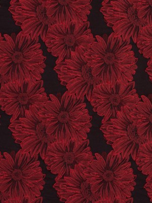 Red and Black 3D Floral Brocade Red and Black 3D Floral Brocade