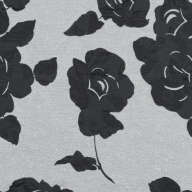 Black and Gray Rose Jacquard Black and Gray Rose Jacquard