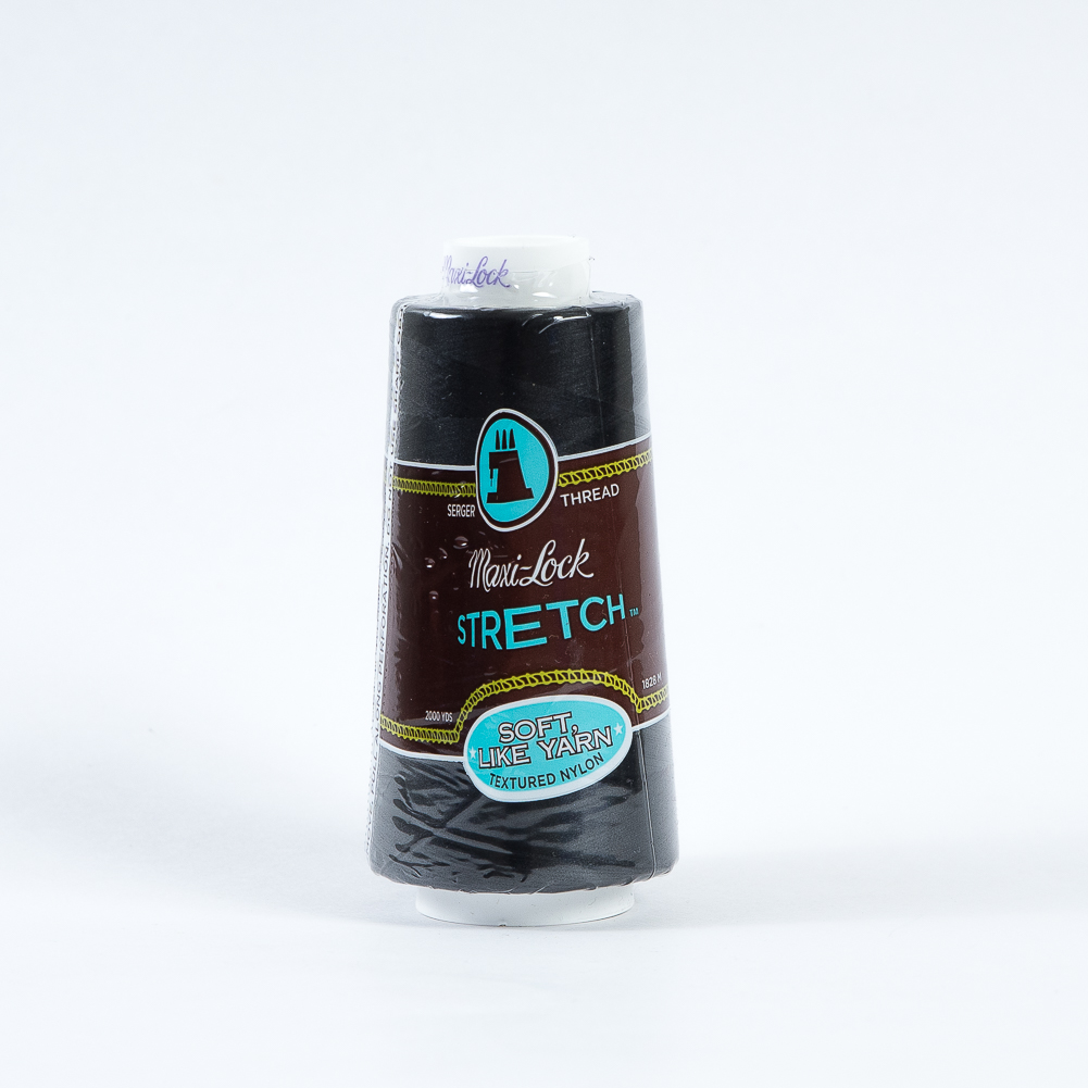 Maxi-Lock Stretch Serger Thread 2000yds – Black Maxi-Lock Stretch Serger Thread 2000yds – Black