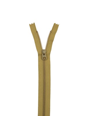 Metal Closed Bottom Zipper with Gold Teeth 12″ – Citrine Metal Closed Bottom Zipper with Gold Teeth 12″ – Citrine