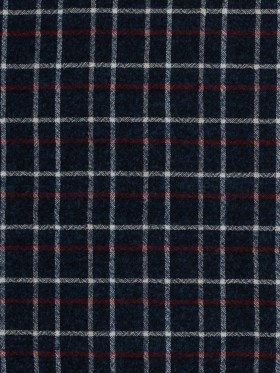 Sea NY Italian Red, White and Blue Plaid Wool Blend Sea NY Italian Red, White and Blue Plaid Wool Blend