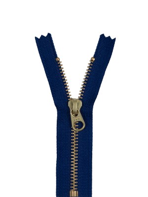 Metal Closed Bottom Zipper with Gold Teeth 4.5″ – Royal Blue Metal Closed Bottom Zipper with Gold Teeth 4.5″ – Royal Blue