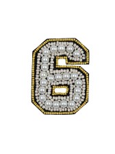 #9 Patch with Pearls – 3.5″ x 2.5″ #9 Patch with Pearls – 3.5″ x 2.5″