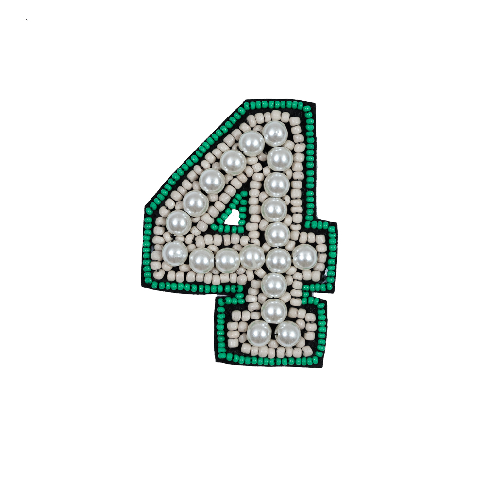 #4 Patch with Pearls – 3.75″ x 2.75″ #4 Patch with Pearls – 3.75″ x 2.75″