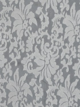 White Floral Embroidered Wonder Mesh White Floral Embroidered Wonder Mesh