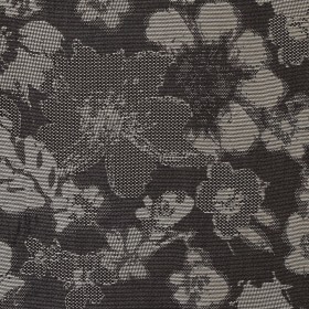 Carolina Herrera Beige and Black Floral Novelty Woven Carolina Herrera Beige and Black Floral Novelty Woven
