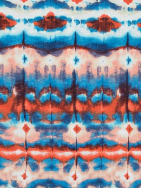 Blue and Orange Abstract Printed Cotton Jersey Blue and Orange Abstract Printed Cotton Jersey