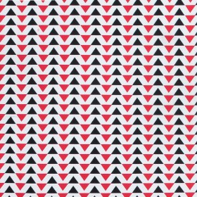 Red Geometric Stretch Cotton Sateen Red Geometric Stretch Cotton Sateen