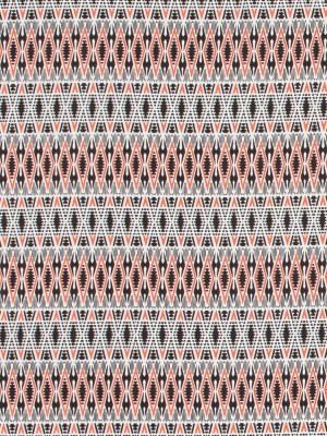 Red Orange Geometric Stretch Cotton Twill Red Orange Geometric Stretch Cotton Twill