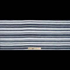 White Woven with Luminous Navy Barcode Stripes White Woven with Luminous Navy Barcode Stripes
