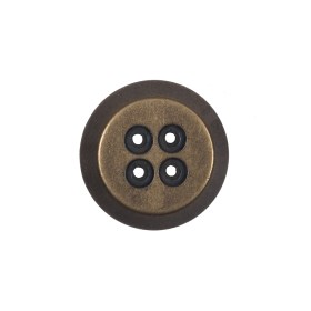 Italian Gold Metal 4-Hole Button – 36L/23mm Italian Gold Metal 4-Hole Button – 36L/23mm
