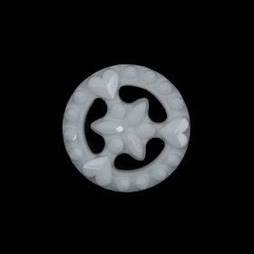 White Hearts and Gems Plastic Shank-Back Button – 36L/23mm White Hearts and Gems Plastic Shank-Back Button – 36L/23mm