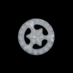 White Hearts and Gems Plastic Shank-Back Button – 36L/23mm White Hearts and Gems Plastic Shank-Back Button – 36L/23mm