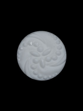 White Floral Plastic Shank-Back Button – 30L/19mm White Floral Plastic Shank-Back Button – 30L/19mm