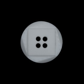 White Geometric Plastic Shank-Back Button – 36L/23mm White Geometric Plastic Shank-Back Button – 36L/23mm