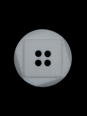 White Geometric Plastic Shank-Back Button – 36L/23mm White Geometric Plastic Shank-Back Button – 36L/23mm