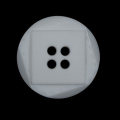 White Geometric Plastic Shank-Back Button – 44L/28mm White Geometric Plastic Shank-Back Button – 44L/28mm