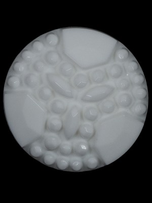 White Detailed Plastic Shank-Back Button – 44L/28mm White Detailed Plastic Shank-Back Button – 44L/28mm