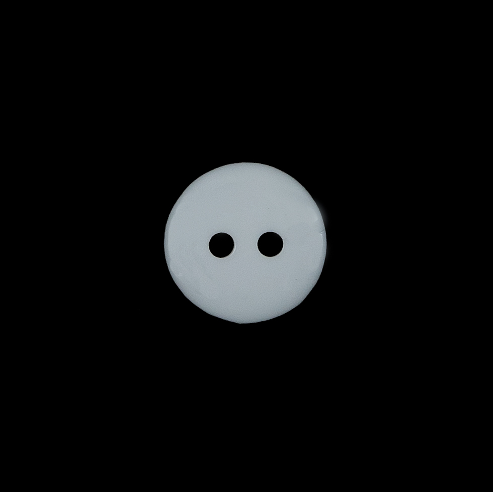 White Iridescent Plastic Button - 20L/12.5mm