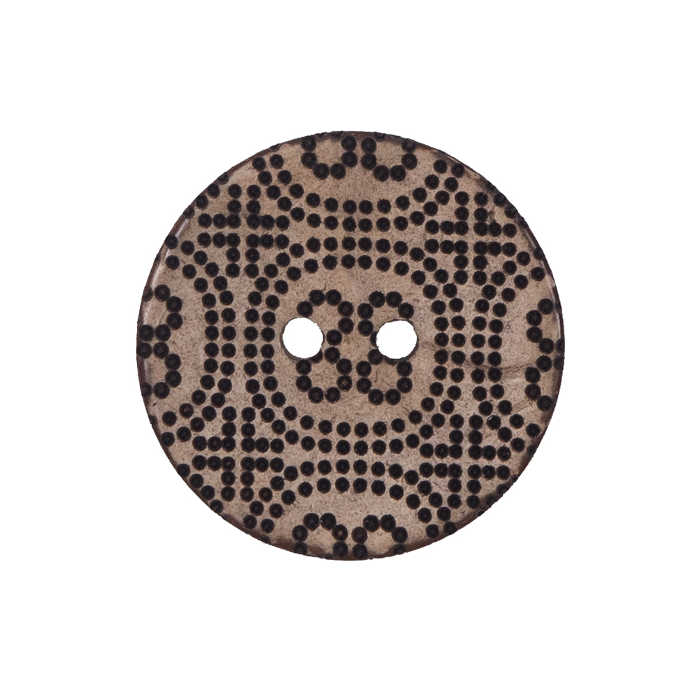 Italian Brown Etched Coconut Button – 40L/25.5mm Italian Brown Etched Coconut Button – 40L/25.5mm