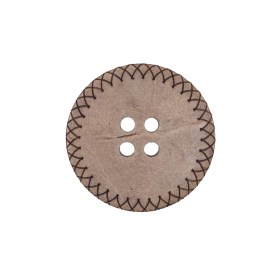 Italian Brown Etched Coconut Button – 36L/23mm Italian Brown Etched Coconut Button – 36L/23mm