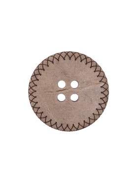 Italian Brown Etched Coconut Button – 28L/18mm Italian Brown Etched Coconut Button – 28L/18mm