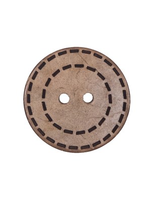 Italian Brown Etched Coconut Button – 36L/23mm Italian Brown Etched Coconut Button – 36L/23mm