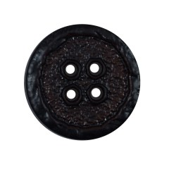 Italian Brown Textured 4-Hole Plastic Button – 44L/28mm Italian Brown Textured 4-Hole Plastic Button – 44L/28mm