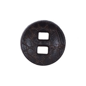Brown Faux-Leather Plastic Button – 36L/23mm Brown Faux-Leather Plastic Button – 36L/23mm