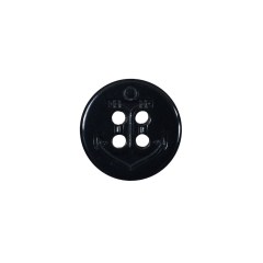Black Anchor 4-Hole Plastic Button – 24L/15mm Black Anchor 4-Hole Plastic Button – 24L/15mm