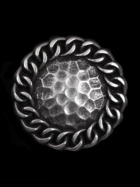 Italian Silver Chain and Honeycomb Metal Shank Back Button – 40L/25.5mm Italian Silver Chain and Honeycomb Metal Shank Back Button – 40L/25.5mm