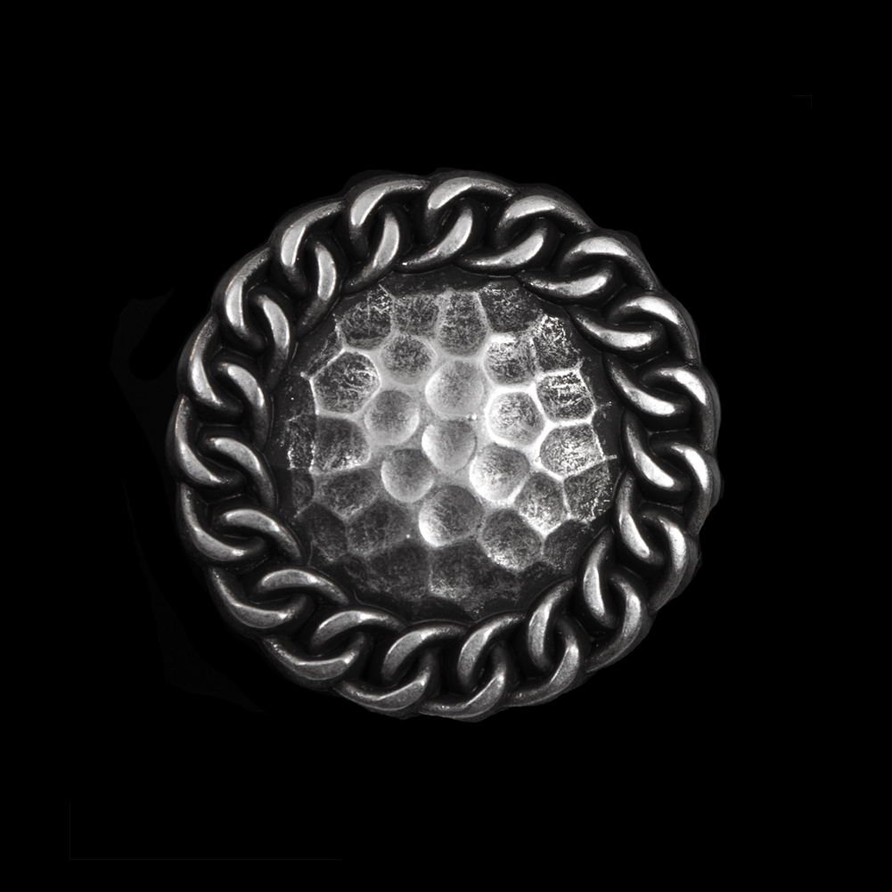 Italian Silver Chain and Honeycomb Metal Shank Back Button – 40L/25.5mm Italian Silver Chain and Honeycomb Metal Shank Back Button – 40L/25.5mm