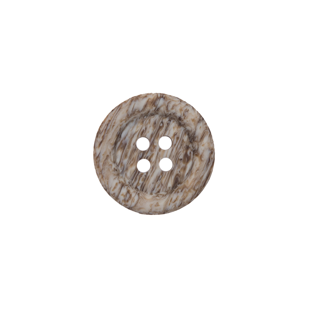 Beige and Brown Plastic 4-Hole Button – 24L/15mm Beige and Brown Plastic 4-Hole Button – 24L/15mm