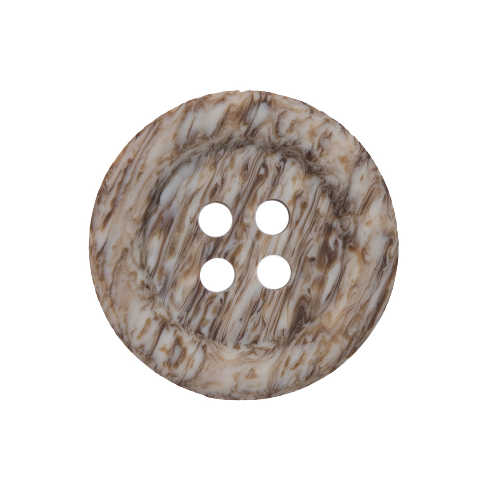 Beige and Brown Plastic 4-Hole Button – 40L/25.5mm Beige and Brown Plastic 4-Hole Button – 40L/25.5mm
